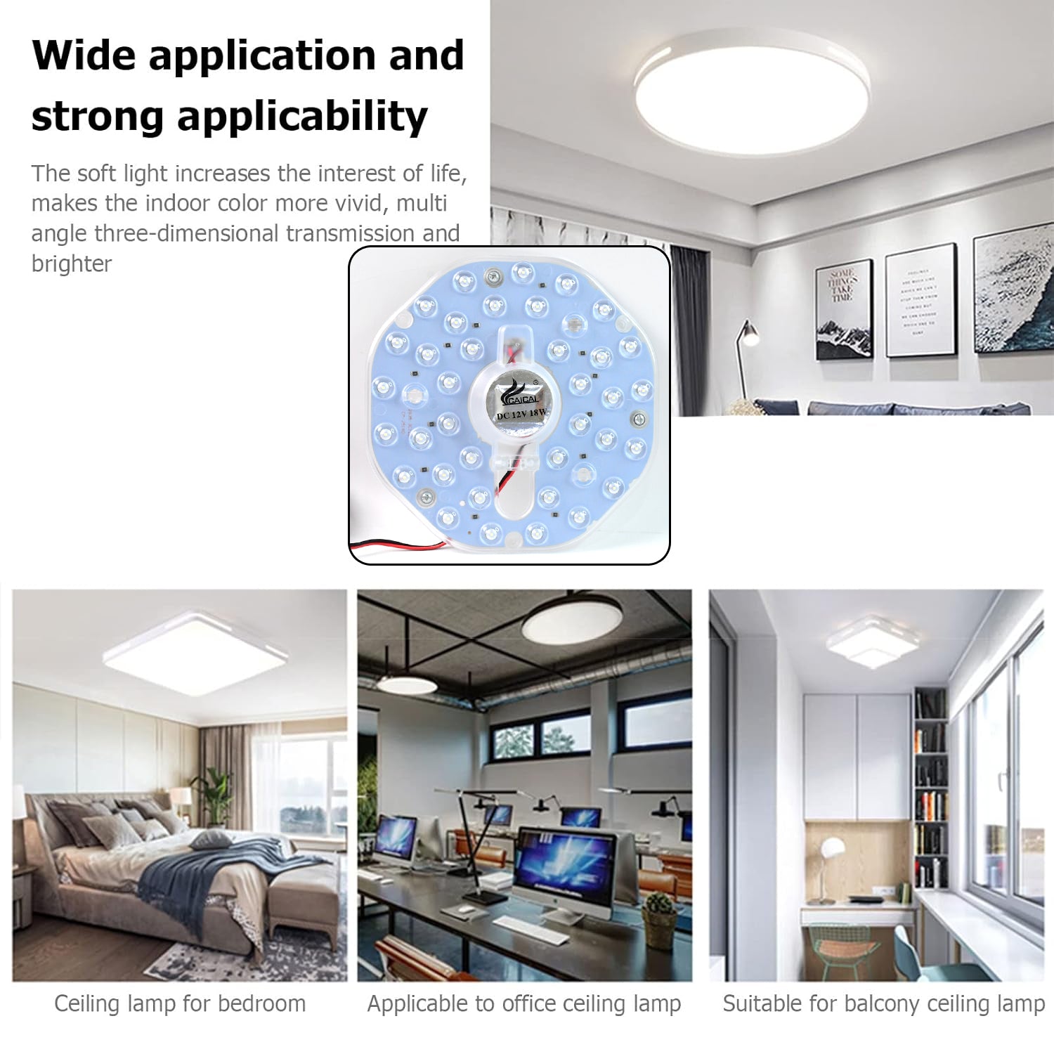 High Brightness 12V 18W Round LED Light Module with Clip Wires High Brightness 12V 18W Round LED Light Module with Clip Wires